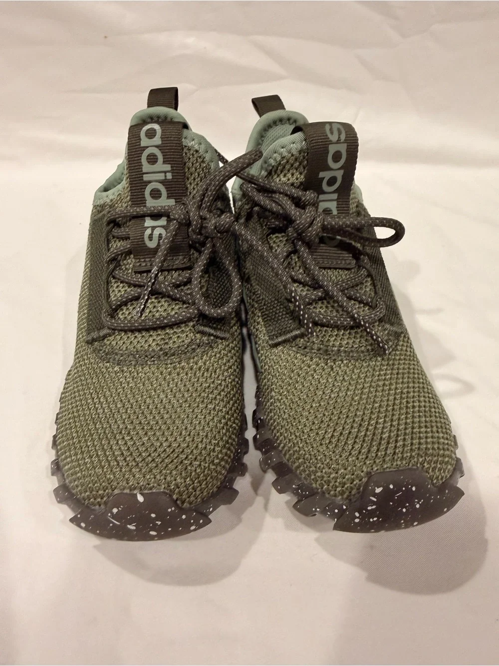 adidas Kids Olive Green Knit Trail Sneakers